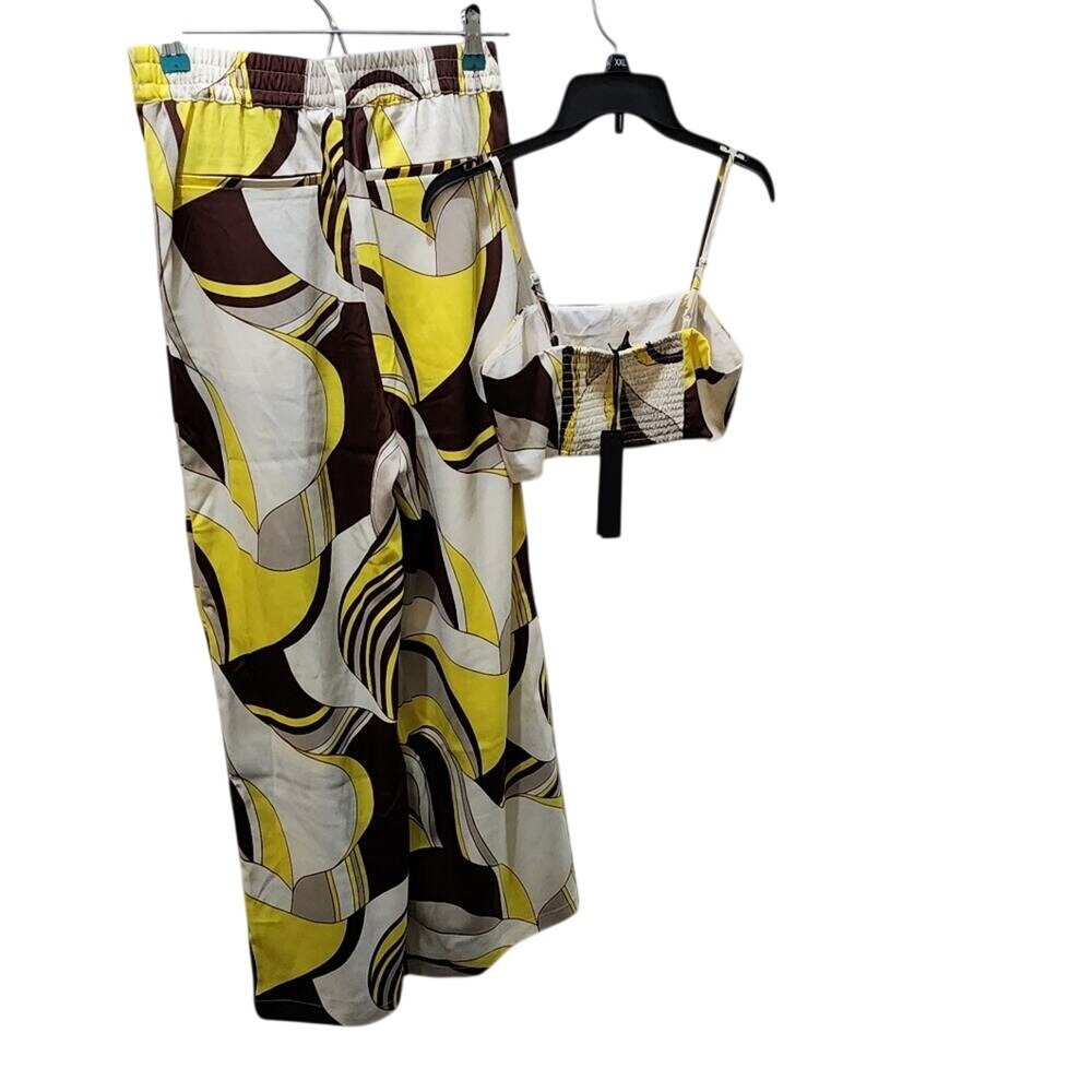 House of Harlow 1960 x Revolve 2pc satin tank and wide leg pants size small new - Picture 2 of 13